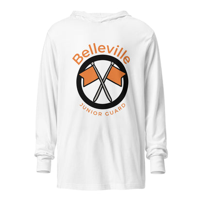 Performance | Hooded Long Sleeve T Shirt | Belleville Community Guard Programs | Crest Logo