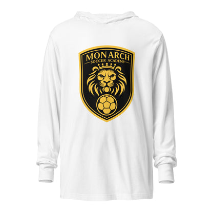 Performance | Hooded Long Sleeve T Shirt | Monarch Soccer Academy | Shield Logo