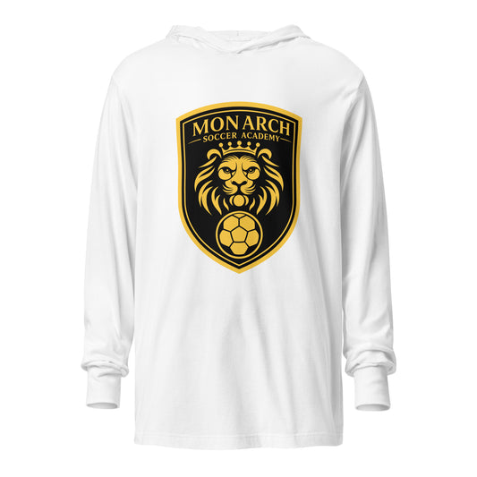 Performance | Hooded Long Sleeve T Shirt | Monarch Soccer Academy | Shield Logo