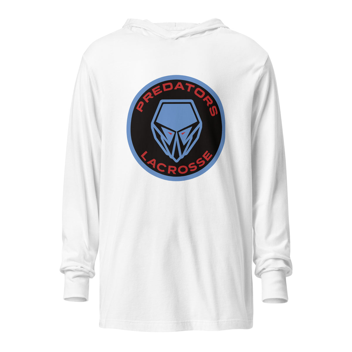 Performance | Hooded Long Sleeve T Shirt | Predators Lacrosse | Badge Logo