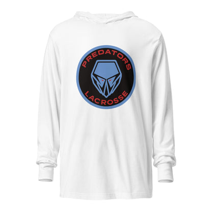 Performance | Hooded Long Sleeve T Shirt | Predators Lacrosse | Badge Logo