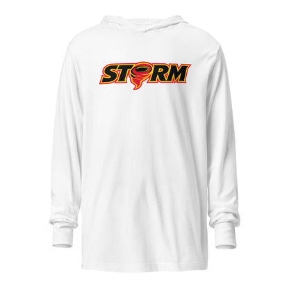 Performance | Hooded Long Sleeve T Shirt | Storm Baseball Team | Crest Logo