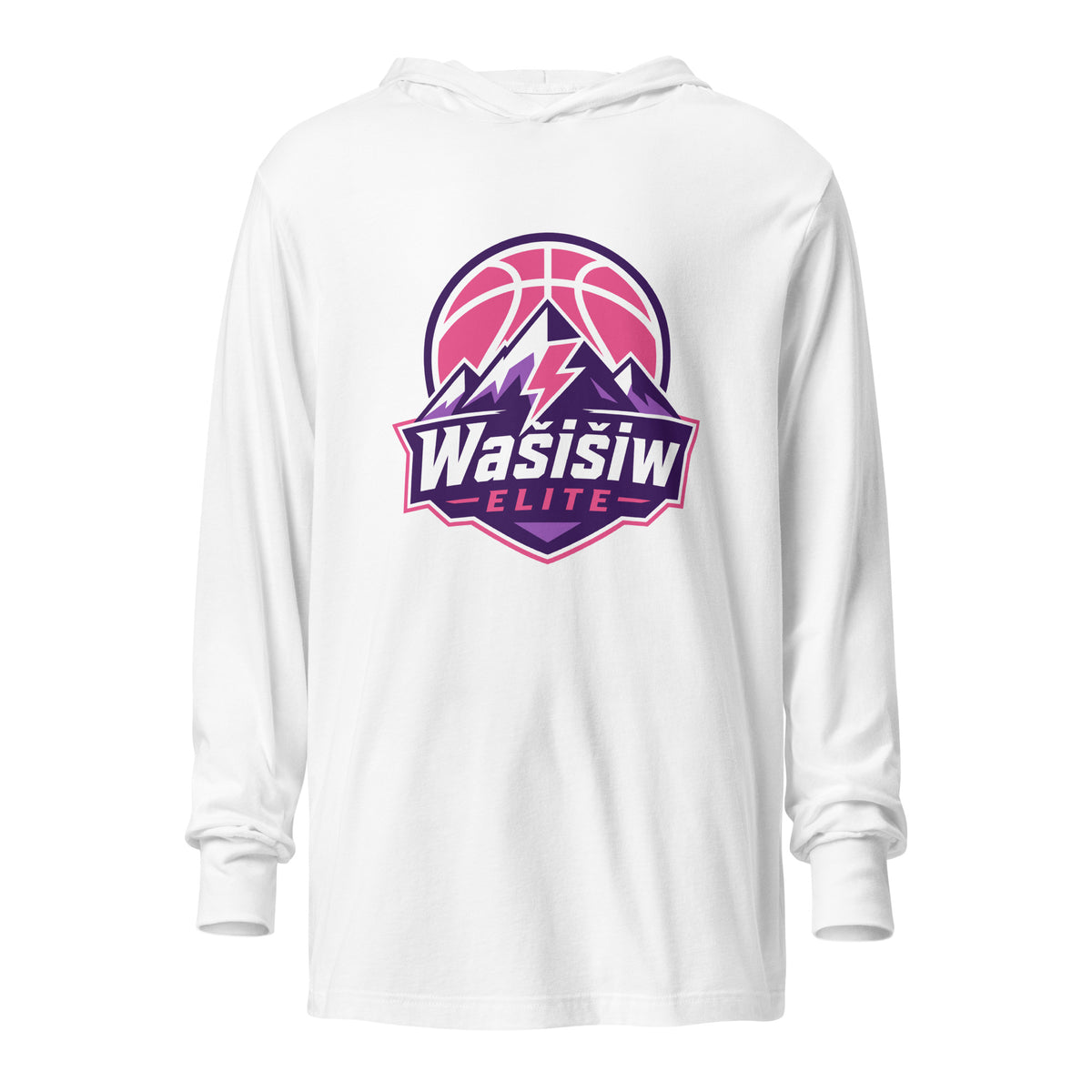 Performance | Hooded Long Sleeve T Shirt | Wašišiw Elite | Emblem Logo