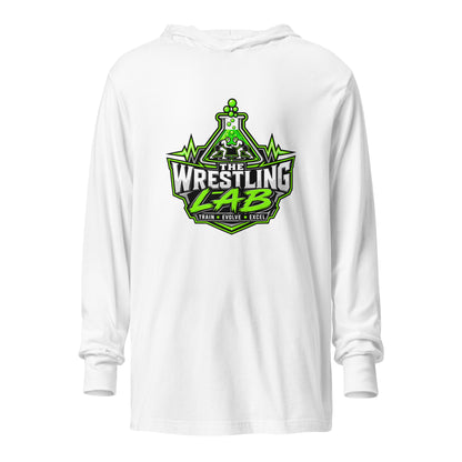 Performance | Hooded Long Sleeve T Shirt | The Wrestling Lab | Emblem Logo