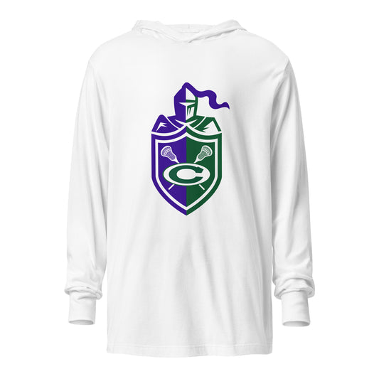Performance | Hooded Long Sleeve T Shirt | Central West Girls Lacrosse | Crest Logo
