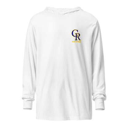 Performance | Hooded Long Sleeve T Shirt | Chestnut Ridge Lions Football | Lettermark Logo
