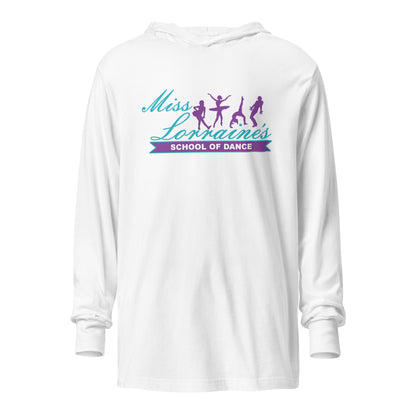 Performance | Hooded Long Sleeve T Shirt | Miss Lorraine’s School of Dance | Crest Logo