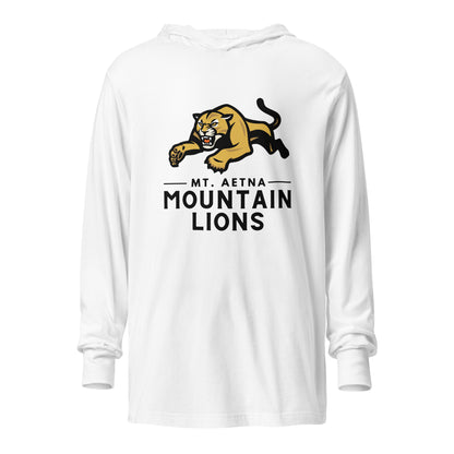 Performance | Hooded Long Sleeve T Shirt | Mt. Aetna Adventist School | Emblem Logo