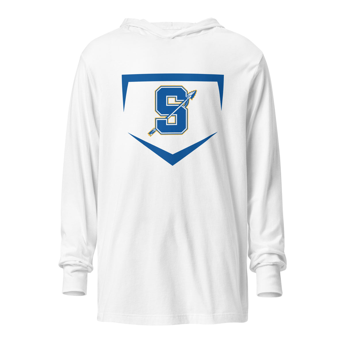 Performance | Hooded Long Sleeve T Shirt | Senatobia Warriors Baseball | Valor Logo