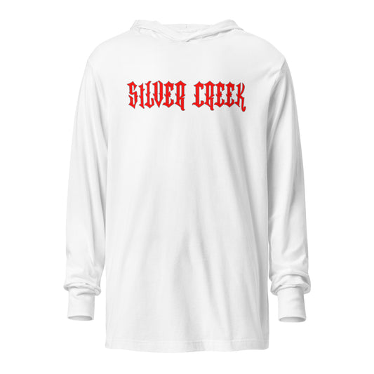 Performance | Hooded Long Sleeve T Shirt | Silver Creek 12U Schreiber | Modern Script Logo