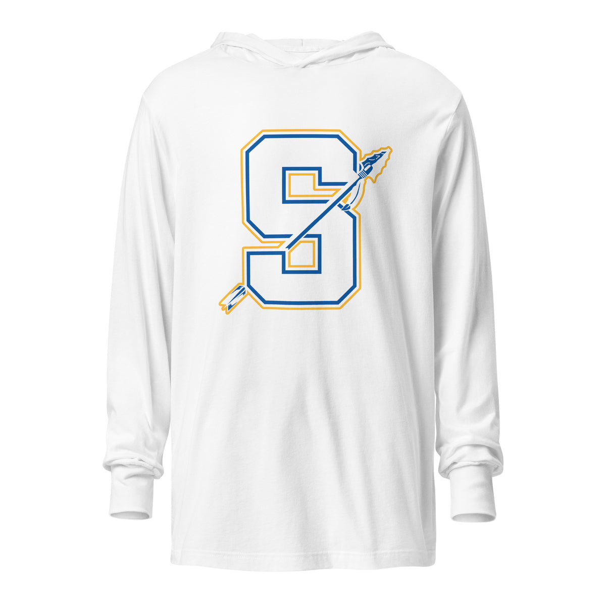 Performance | Hooded Long Sleeve T Shirt | Senatobia Warriors Baseball | Crest Logo