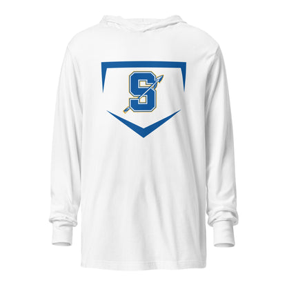 Performance | Hooded Long Sleeve T Shirt | Senatobia Warriors Baseball | Valor Logo