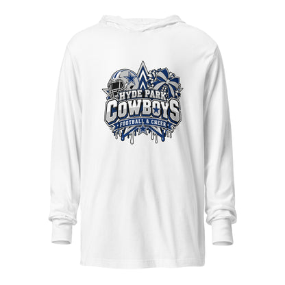 Performance | Hooded Long Sleeve T Shirt | Hyde Park Cowboys | Crest Logo