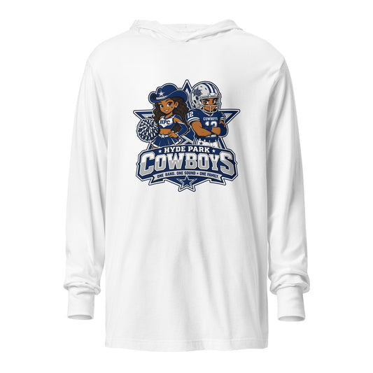 Performance | Hooded Long Sleeve T Shirt | Hyde Park Cowboys | Vanguard Logo