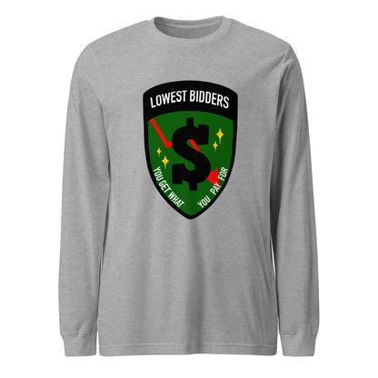 Performance | Long Sleeve Tee | The Lowest Bidders | Emblem Logo