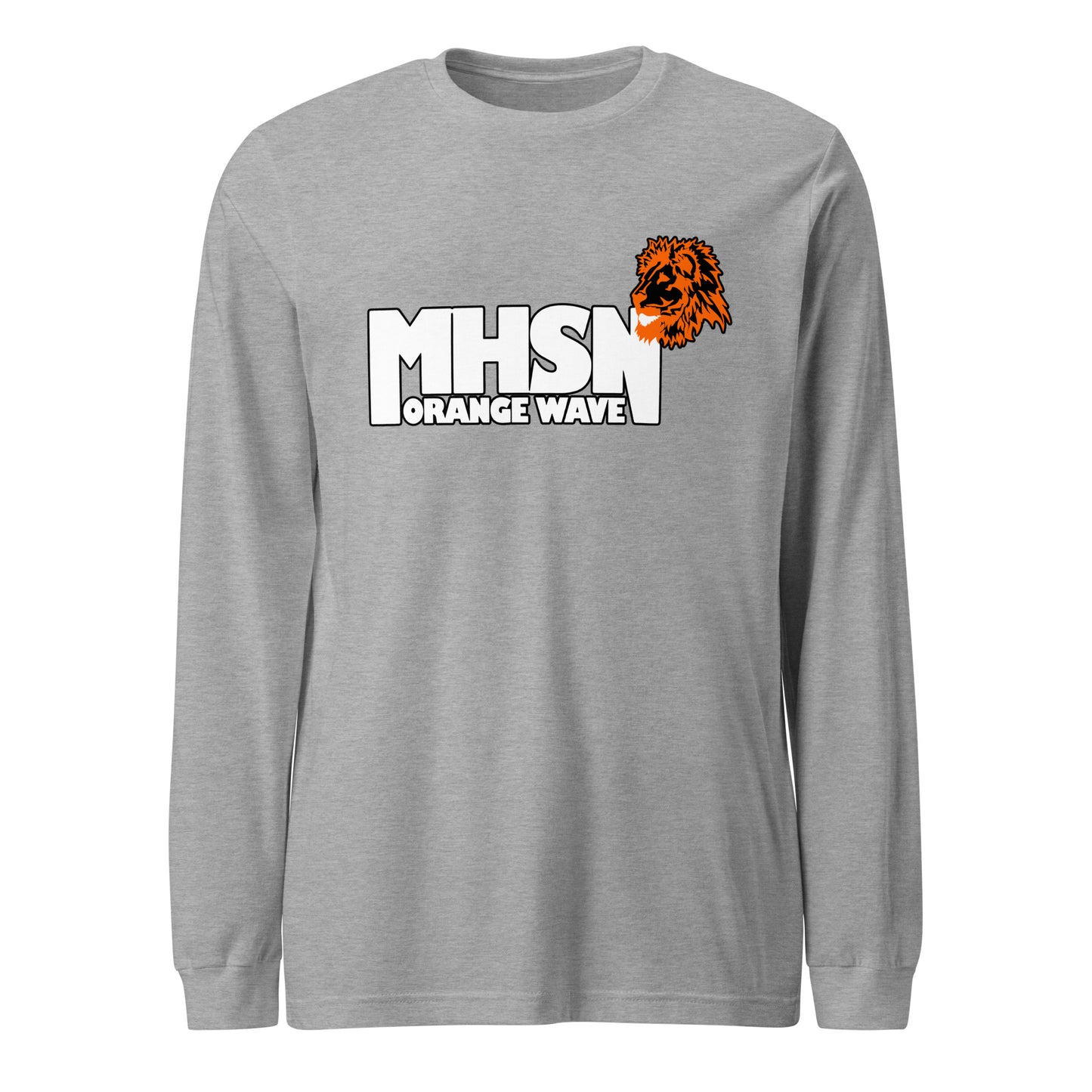Performance | Long Sleeve Tee | Orange Wave Marching Band | Crest Logo