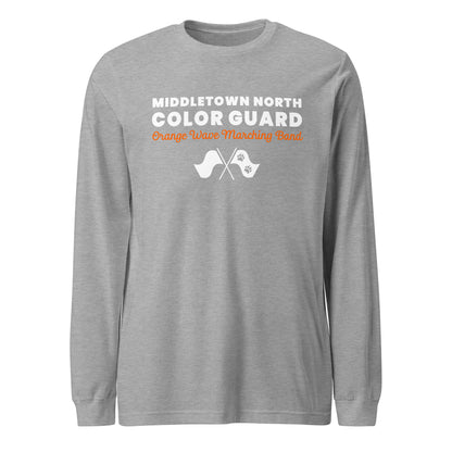 Performance | Long Sleeve Tee | Orange Wave Marching Band | Modern Script Logo