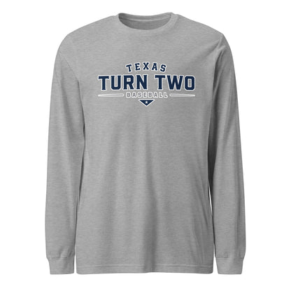 Performance | Long Sleeve Tee | Texas Turn Two Baseball | Modern Script Logo