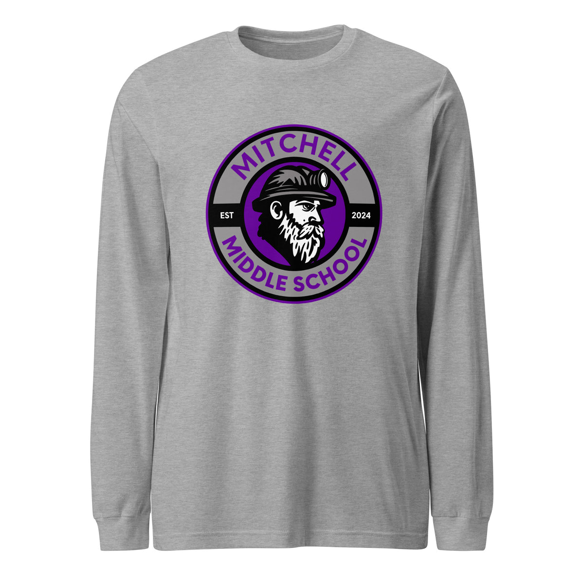Performance | Long Sleeve Tee | Mitchell Middle School Softball | Badge Logo