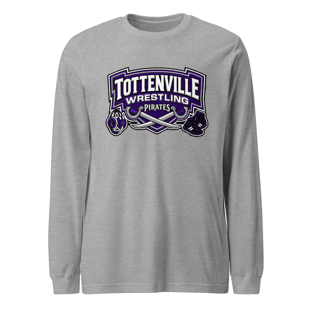 Performance | Long Sleeve Tee | Tottenville wrestling club | Vanguard Logo