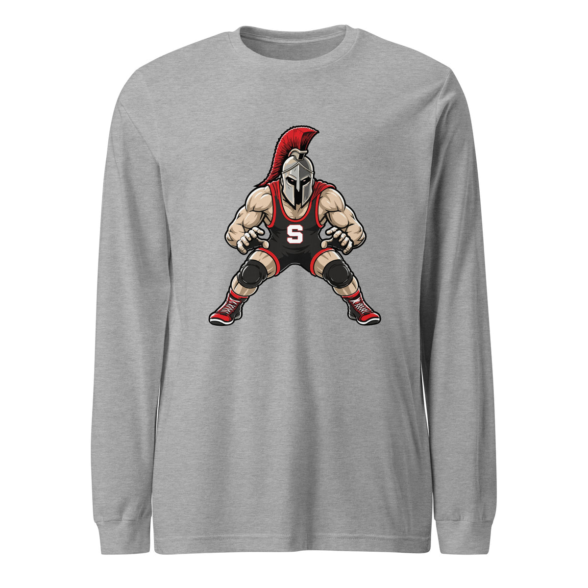 Performance | Long Sleeve Tee | Spartan Wrestling Club | Mascot Logo