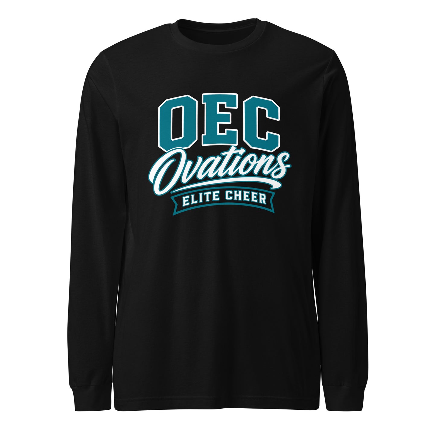 Performance | Long Sleeve Tee | Ovations Elite Cheer | Emblem Logo