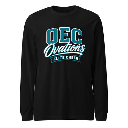 Performance | Long Sleeve Tee | Ovations Elite Cheer | Emblem Logo