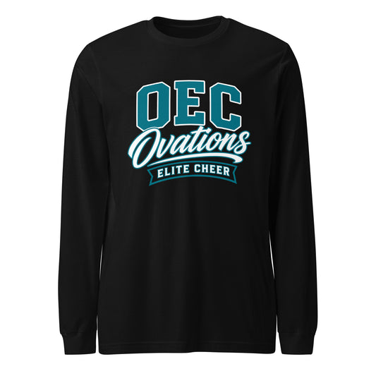 Performance | Long Sleeve Tee | Ovations Elite Cheer | Emblem Logo