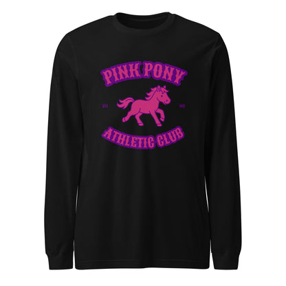 Performance | Long Sleeve Tee | Pink Pony Athletic Club | Crest Logo