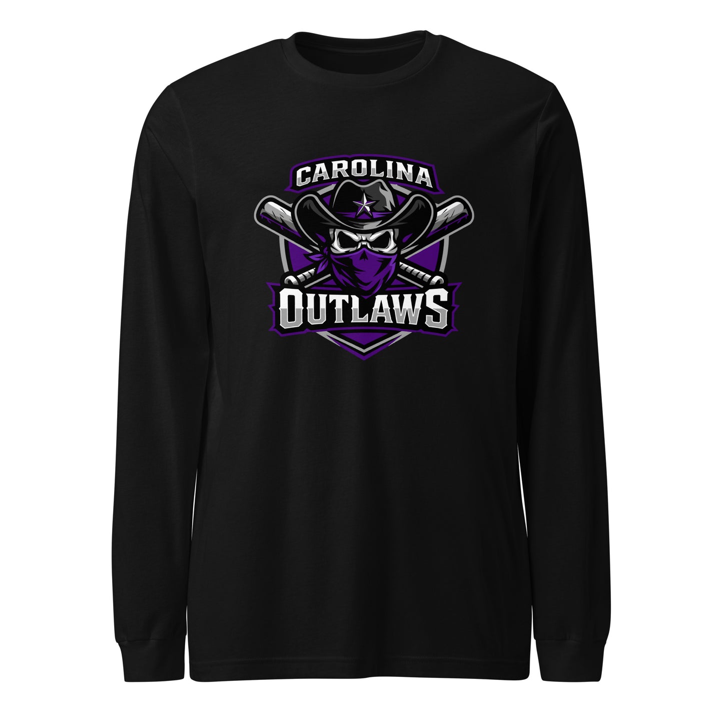 Performance | Long Sleeve Tee | Carolina Outlaws Baseball | Shield Logo