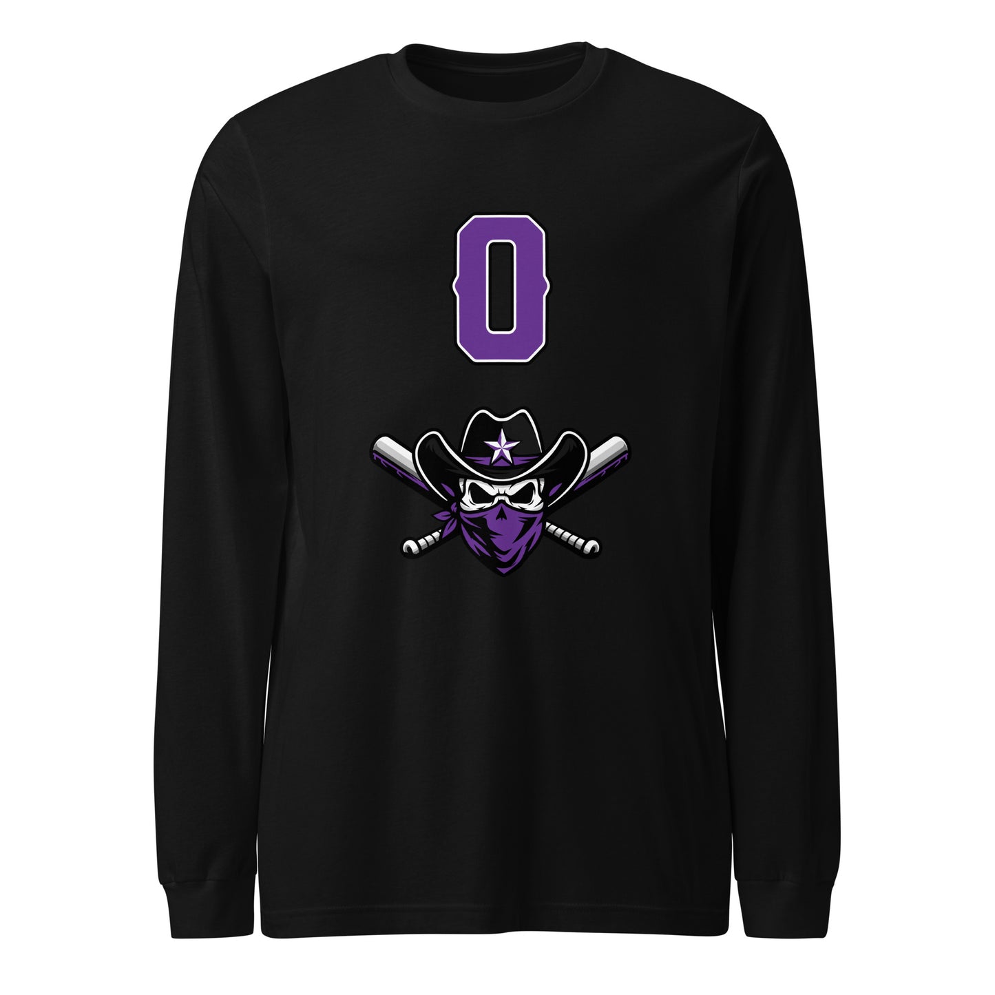Performance | Long Sleeve Tee | Carolina Outlaws Baseball | Purple Renegades Logo