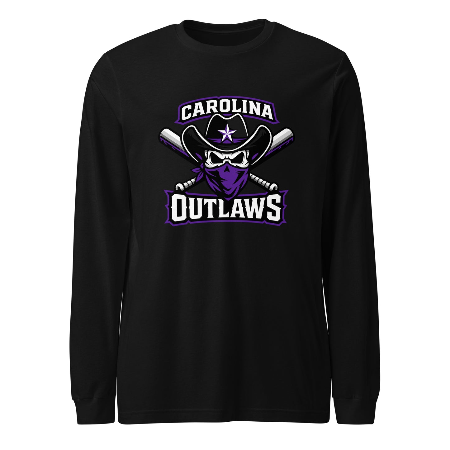 Performance | Long Sleeve Tee | Carolina Outlaws Baseball | Crest Logo