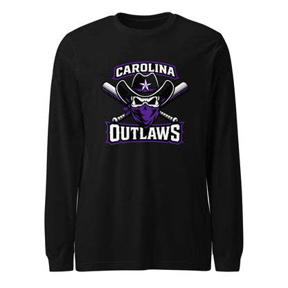 Performance | Long Sleeve Tee | Carolina Outlaws Baseball | Crest Logo
