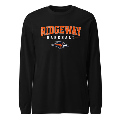 Performance | Long Sleeve Tee | Ridgeway High School Baseball | Emblem Logo