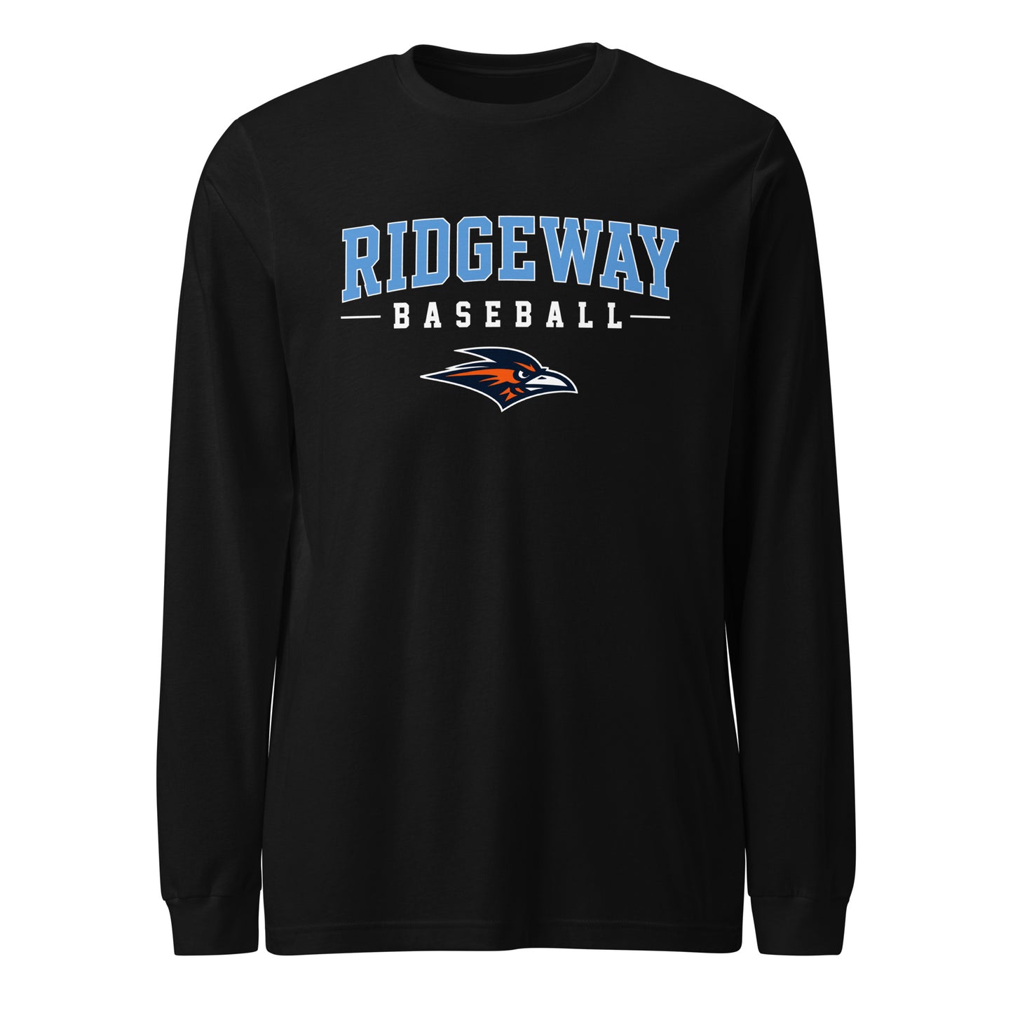 Performance | Long Sleeve Tee | Ridgeway High School Baseball | Athletics Logo