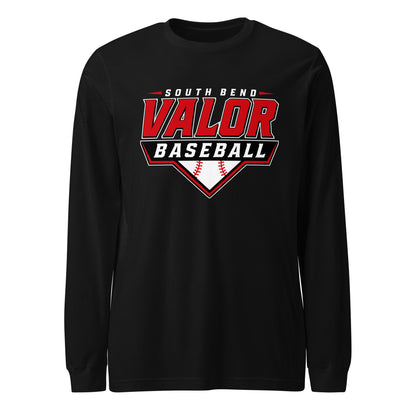 Performance | Long Sleeve Tee | South Bend Valor Baseball | Vanguard Logo