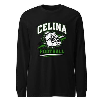 Performance | Long Sleeve Tee | Celina Black Football | Emblem Logo