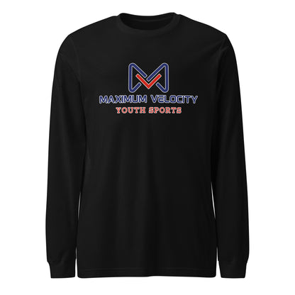 Performance | Long Sleeve Tee | Maximum Velocity Youth Sports | Emblem Logo
