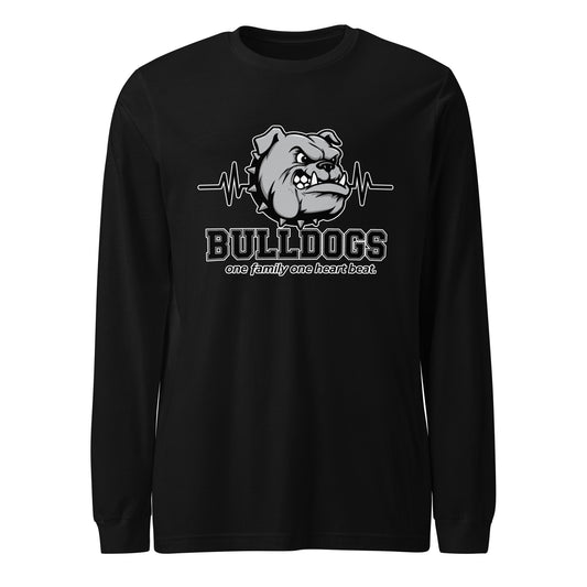 Performance | Long Sleeve Tee | Celina Recreational Football Black | Bulldogs Crest Logo