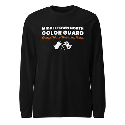Performance | Long Sleeve Tee | Orange Wave Marching Band | Modern Script Logo