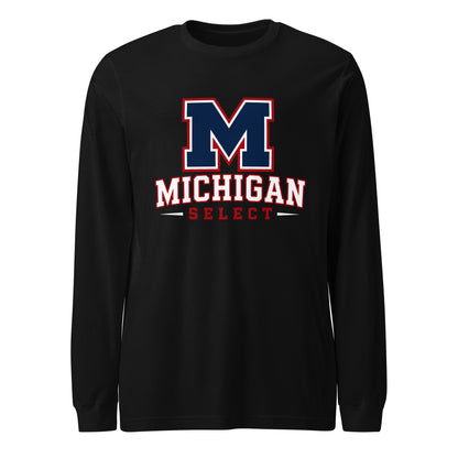 Performance | Long Sleeve Tee | Michigan Select Baseball | Emblem Logo