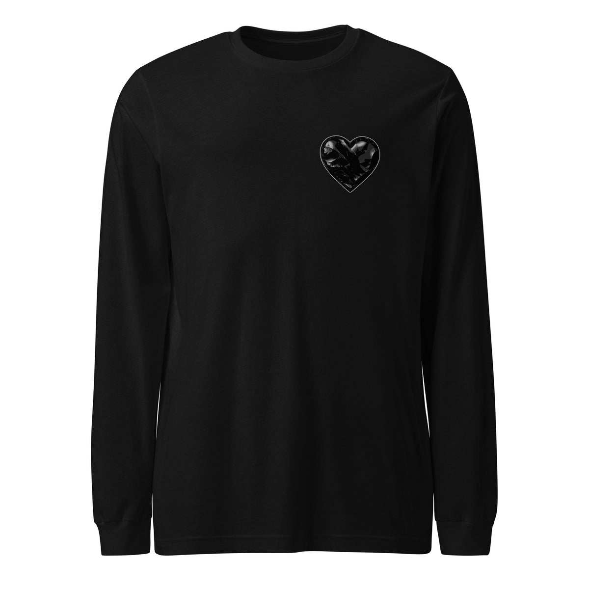 Performance | Long Sleeve Tee | Obsidian Heartbeat | Heart Crest Logo