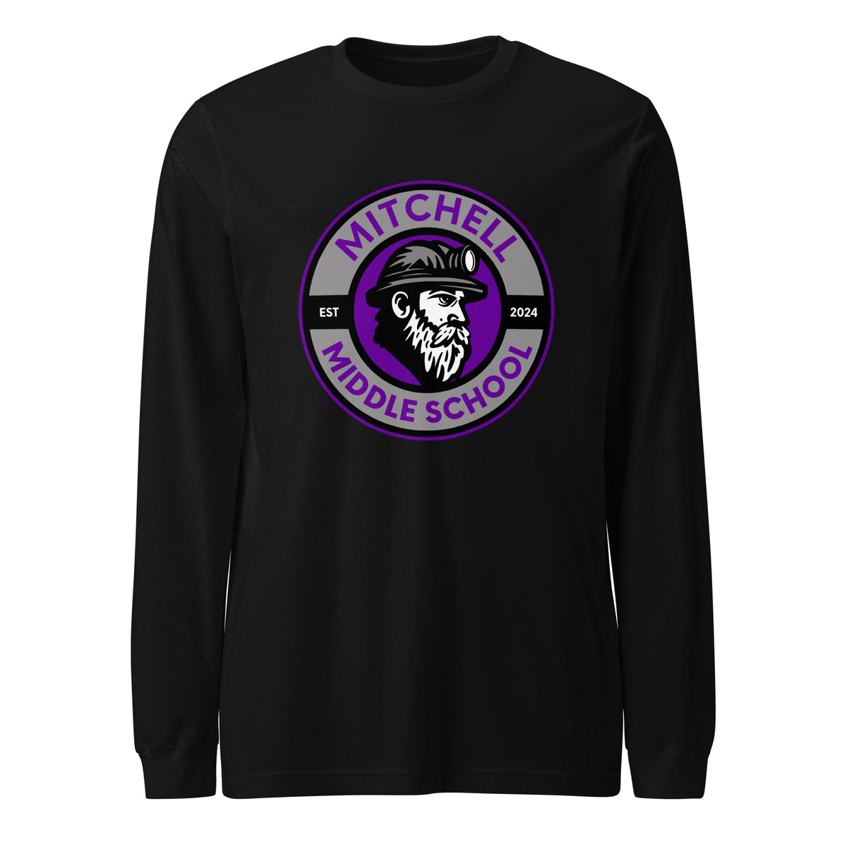 Performance | Long Sleeve Tee | Mitchell Middle School Softball | Badge Logo