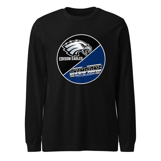 Performance | Long Sleeve Tee | Edison Eagles/CWA Wrestling | Badge Logo