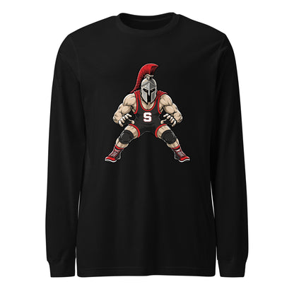 Performance | Long Sleeve Tee | Spartan Wrestling Club | Mascot Logo