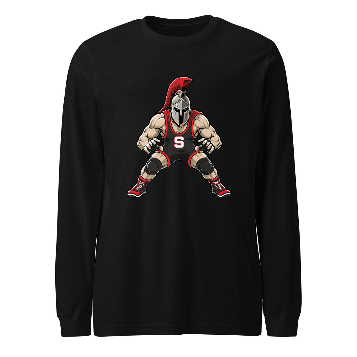 Performance | Long Sleeve Tee | Spartan Wrestling Club | Mascot Logo