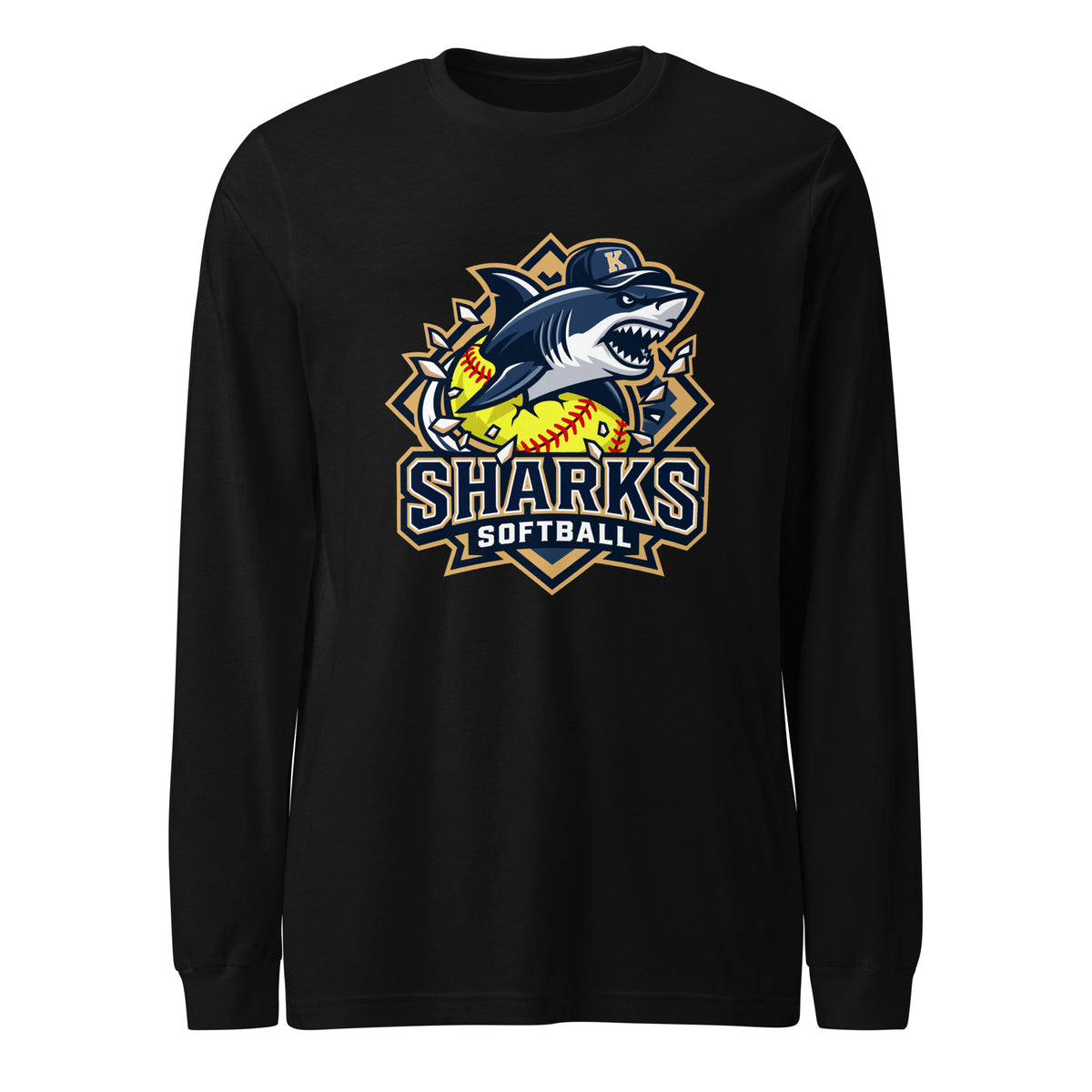 Performance | Long Sleeve Tee | Sharks Diamond Sports | Crest Logo