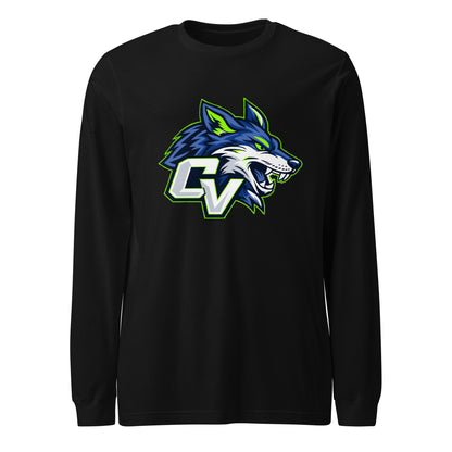 Performance | Long Sleeve Tee | Cumberland Valley Coyotes Football | Crest Logo