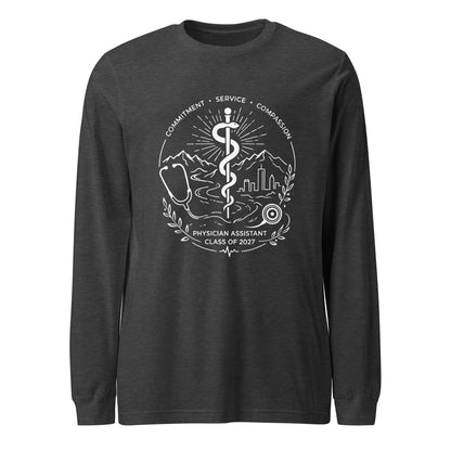 Performance | Long Sleeve Tee | Trine PA program | Crest Logo