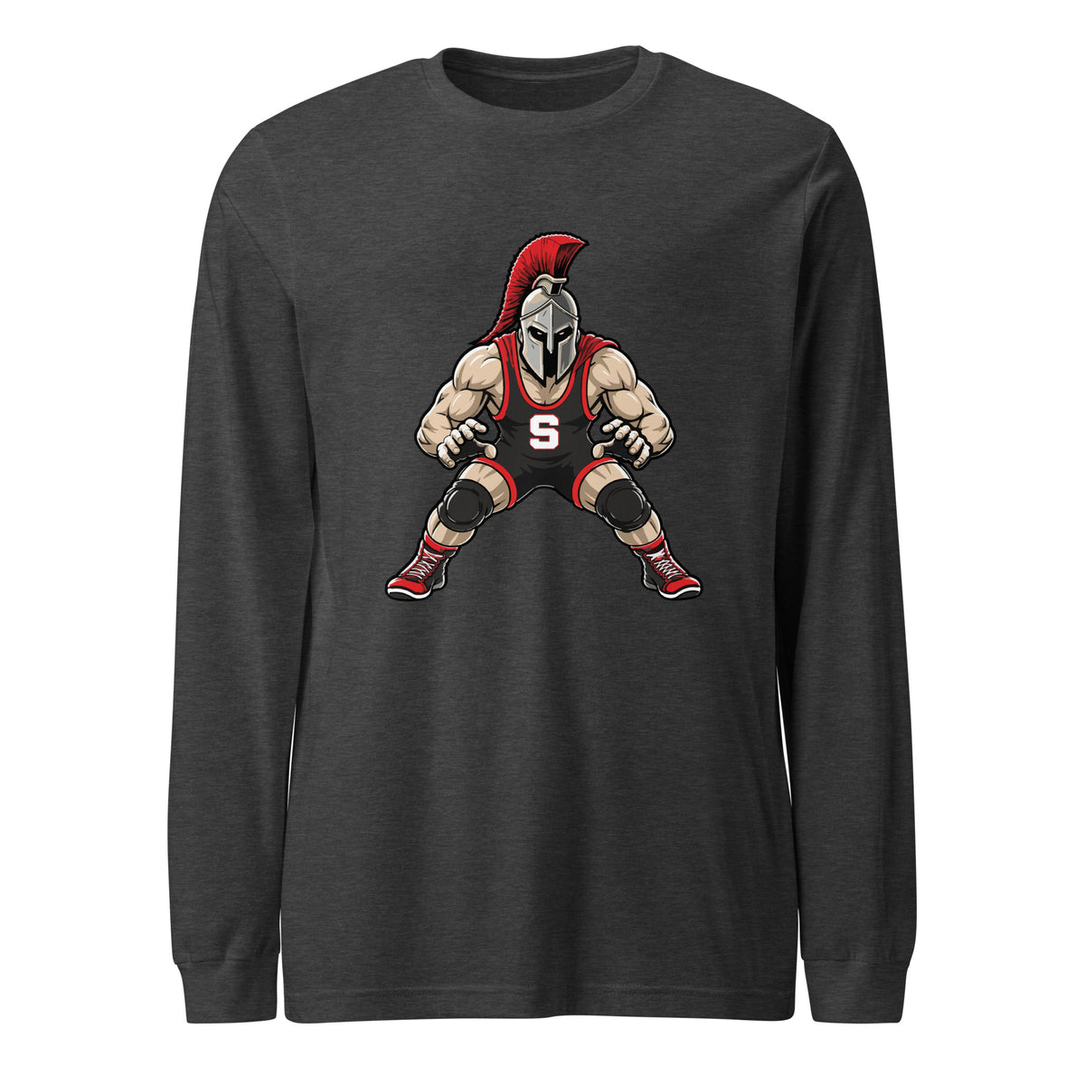Performance | Long Sleeve Tee | Spartan Wrestling Club | Mascot Logo